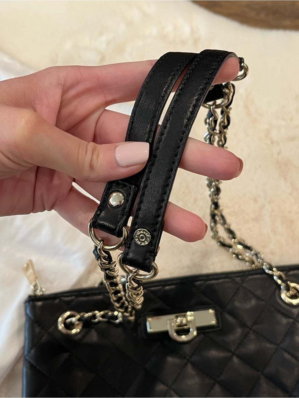 DKNY Quilted Leather Shoulder Crossbody Bag - Picture 5 of 11